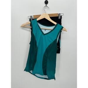 SheBeest Cycling Set Womens Small Teal Tank Top Biker Shorts Padded Active